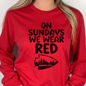 KC Football Shirt Women, Kansas City Football Fan Crewneck, KC Heart Football Long Sleeve Tee, KC Heart Hoodie, Football Shirt for Women