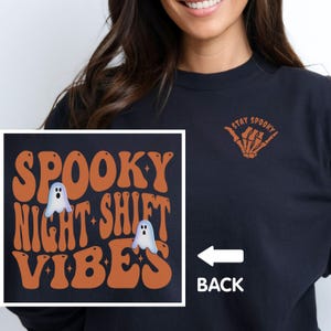 Halloween Night Shift Crew Shirt, Night Shift Squad Halloween Sweatshirt, Halloween CNA Night Shift Long Sleeve, Halloween Night Shift Nurse