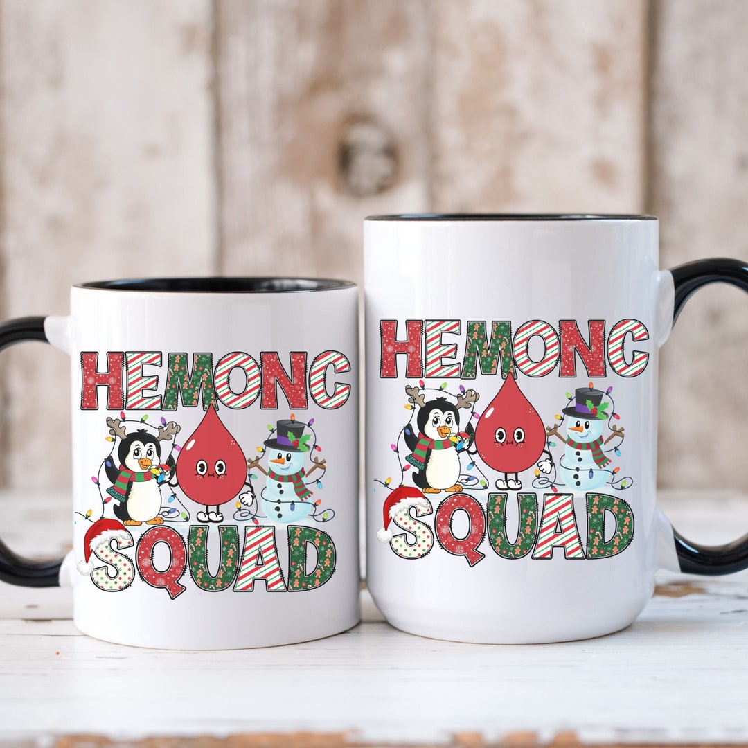Hemonc Nurse Mug Christmas, Hematology Oncology Nurse Coffee Cup ...