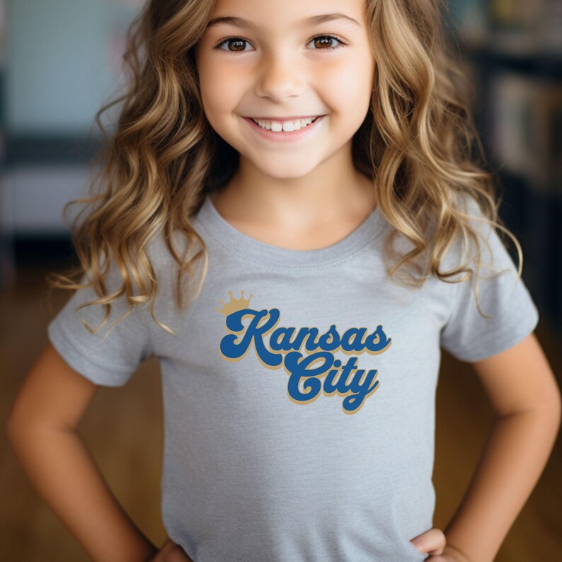 Trendy Kansas City Baseball Youth T-shirt, Unique KC Baseball Kids T shirt, Kansas City Baseball Toddler Tee, KC Baseball Baby Bodysuit