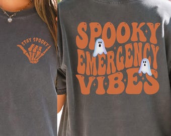 ER Nurse Halloween Shirt, Halloween Emergency Department Sweatshirt, Spooky ED Tech Long Sleeve Tee