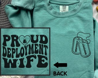 Deployment Wife Era Shirt, Military Deployment Wife Comfort Colors, Deployment Gift for Wife, Military Wife Deployed Military Fiance Tee