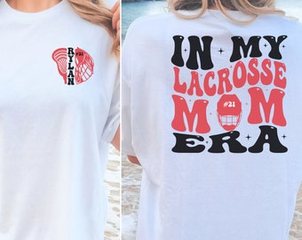 Lacrosse Mom Shirt Personalized, Lacrosse Mom Comfort Colors Shirt, Gift for Lacrosse Mom, Lacrosse Mom T-shirt, Lacrosse Goalie Mom Tee