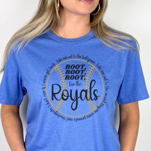 Take Me Out to the Ballgame Kansas City Baseball T-shirt, Unique KC Baseball Sweatshirt, Kansas City Game Day Vibes Royal Blue Long Sleeve