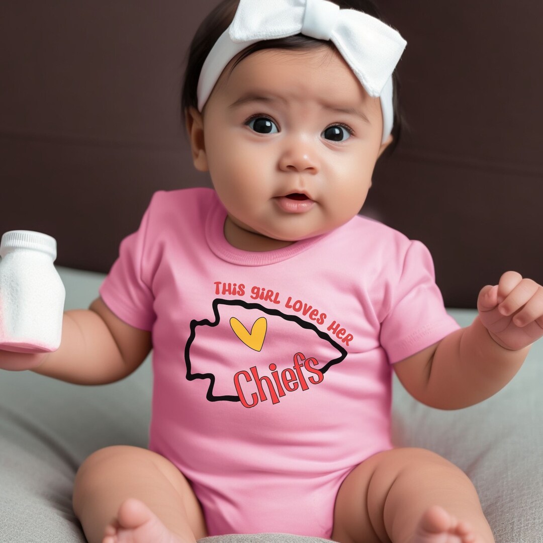 KC Chiefs Shirt Kids Baby Chiefs Football Fan Bodysuit KC Etsy