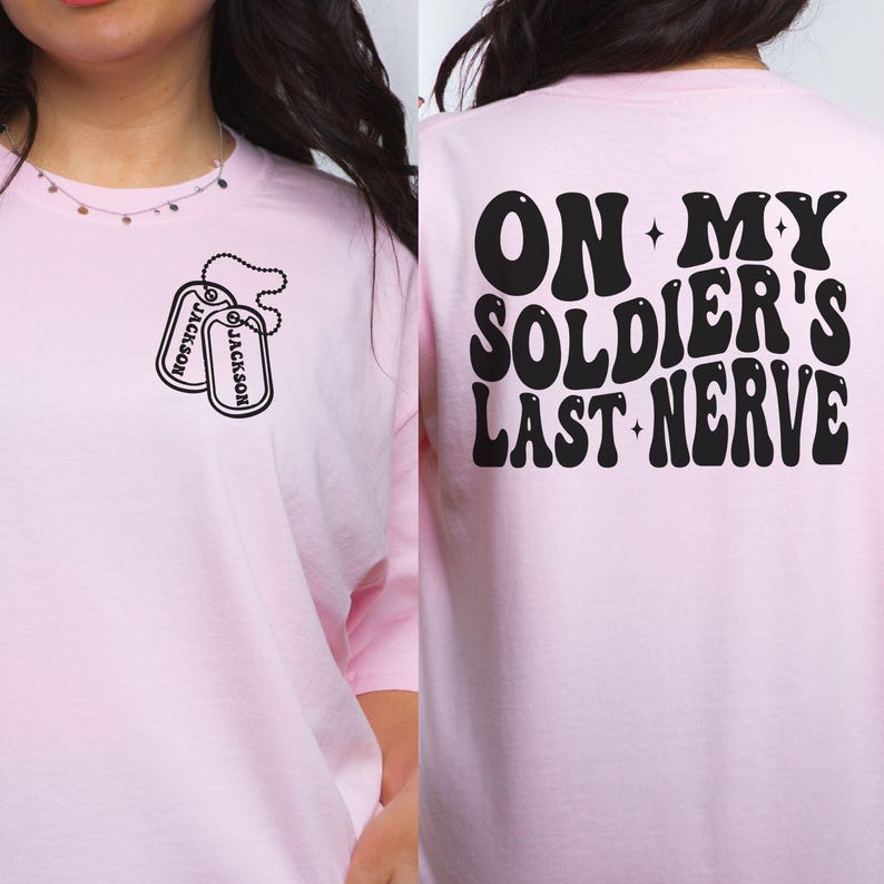 Proud Military Wife Shirt, Soldiers Wife Comfort Colors Shirt, Military Wife Gift, Military Girlfriend, Girl Loves Her Soldier Long Sleeve