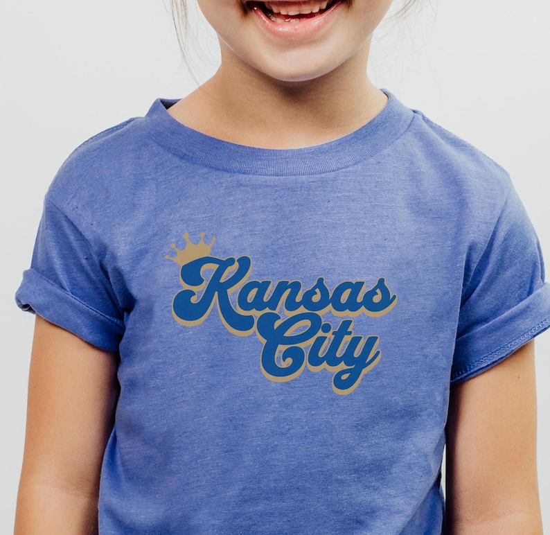 Trendy Kansas City Baseball Youth T-shirt, Unique KC Baseball Kids T shirt, Kansas City Baseball Toddler Tee, KC Baseball Baby Bodysuit