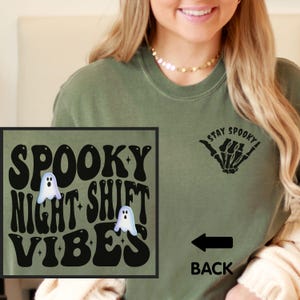 Halloween Night Shift Crew Shirt, Night Shift Squad Halloween Sweatshirt, Halloween CNA Night Shift Long Sleeve, Halloween Night Shift Nurse