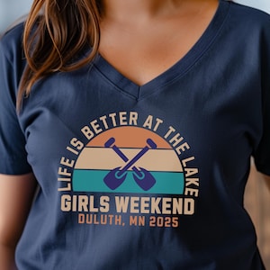 Lake Weekend Girls Trip Tank Top, Girls Weekend Lake Shirt, Custom Girls Weekend Vneck Tee, Girls Trip Float Trip Tanks, Girls Trip Vnecks