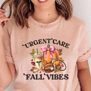 Fall Urgent Care Nurse Shirt, Fall Vibes Urgent Care Sweatshirt, Halloween Urgent Care T shirt, Fall AFC Urgent Care NP Long Sleeve Tee