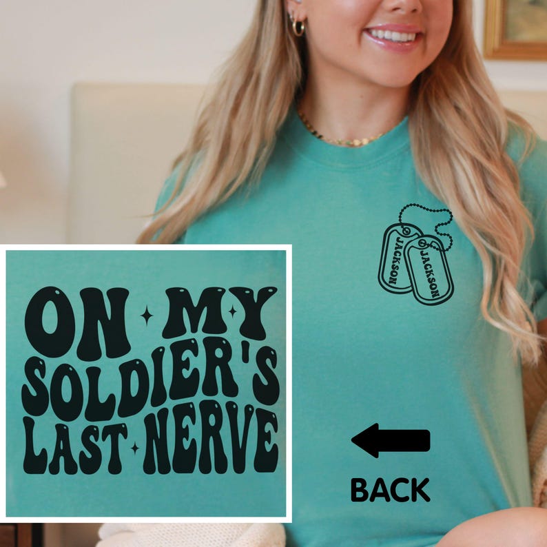 Proud Military Wife Shirt, Soldiers Wife Comfort Colors Shirt, Military Wife Gift, Military Girlfriend, Girl Loves Her Soldier Long Sleeve