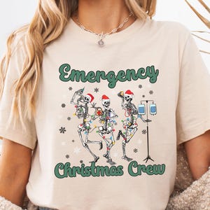 ER Nurse Shirt Christmas, ED Nurse Sweat Shirt, Emergency Department Crew Christmas T shirt, Emergency Room Tech Holiday Apparel