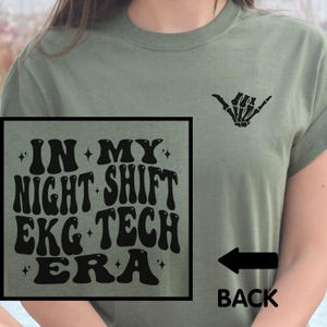 Night Shift EKG Tech Shirt, EKG Technician Sweatshirt, EKG Tech Cardiac Long Sleeve Tee, Ekg Tech Hoodie, Night Shift Ekg Technician Gift