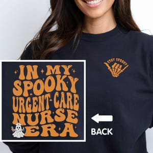 Urgent Care Nurse Sweatshirt Halloween, Spooky Urgent Care NP Comfort Colors Shirt, Spooky Urgent Care Nurse Long Sleeve Tee