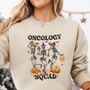 Oncology Sweatshirt Halloween, Oncology Nurse Halloween Shirt, Halloween Oncology Squad Long Sleeve, Spooky Oncology Crew Tshirt