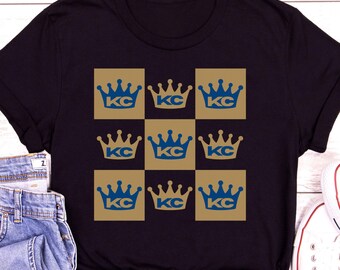 Kansas City Baseball T-shirt, Unique KC Baseball Sweatshirt, Kansas City Baseball Game Day Vibes Royal Blue Long Sleeve, KC Crown Tee