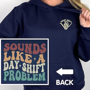 Funny Night Shift Shirt, Night Shift Crew Crewneck Sweatshirt, Night Shift Nurse Shirt, CNA Night Shift Sweatshirt, Night Shift Tech Hoodie