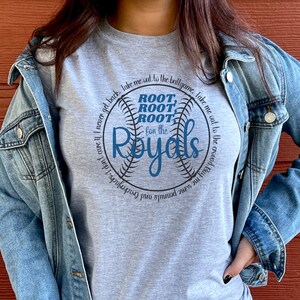 Take Me Out to the Ballgame Kansas City Baseball T-shirt, Unique KC Baseball Sweatshirt, Kansas City Game Day Vibes Royal Blue Long Sleeve
