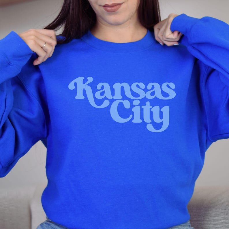 Kansas City Baseball T-shirt, Unique KC Baseball Sweatshirt, Kansas City Baseball Game Day Vibes Royal Blue Long Sleeve Tee