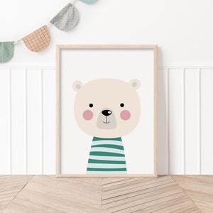 Nursery Wall Art | Teddy Bear Art | Animal Prints | Printable Wall Art | Downloadable Prints | Digital Download | Nursery Decor