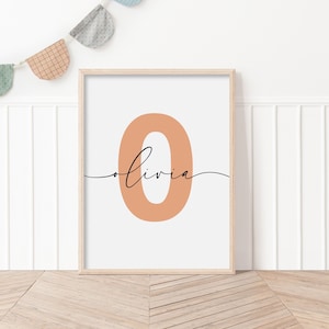 Benutzerdefinierte Name Print, Baby Name Print, Kinderzimmer Druck, benutzerdefinierte Initial Print, druckbare Namensschild, Kinderzimmer Wandkunst, Kinderzimmer Dekor, Baby Geschenk