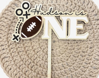 Personalized Football Cake Topper: First Down Birthday, Sports Decor