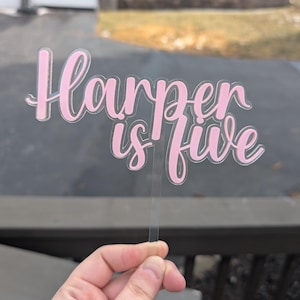 Personalized Acrylic Birthday Cake Topper: Modern Party Decor
