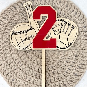 Decorazione per torta a tema baseball, compleanno da principiante dell'anno, decorazione per torta personalizzata per bambini, decorazioni sportive, festa del primo compleanno