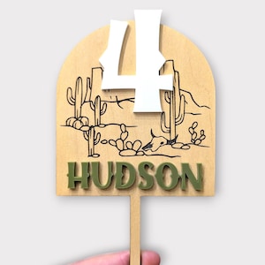 Personalized Cowboy Cake Topper: Custom Western Birthday Decor