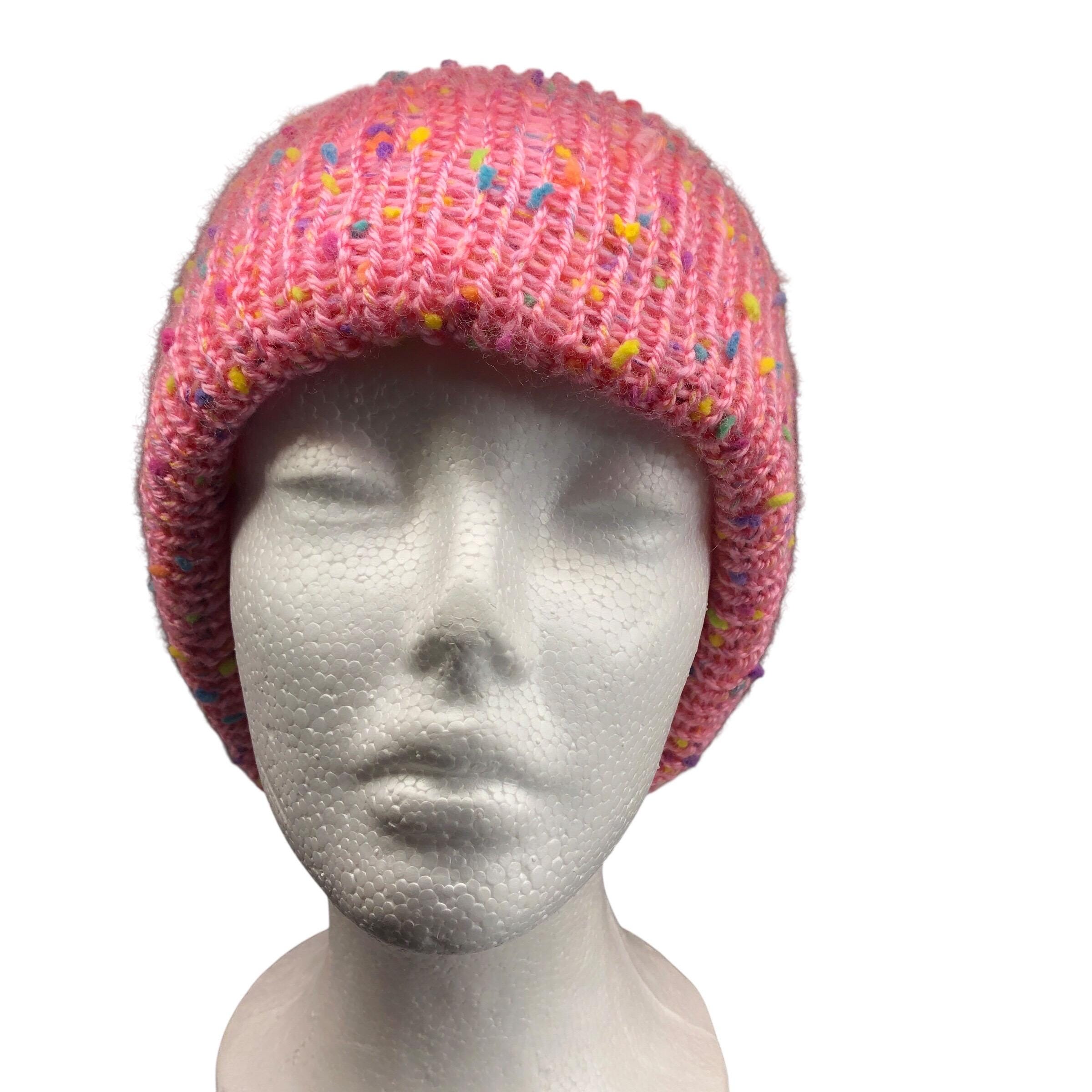 Pink Sprinkles Pom Beanie, Removable Pom - Etsy display picture 1
