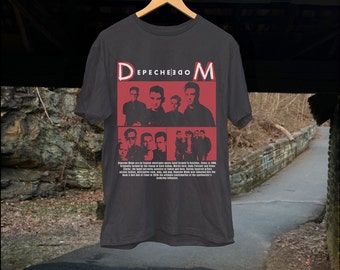 Chemise Depeche Mode, t-shirt groupe Depeche Mode, tournée Depeche Mode, produits dérivés Depeche Mode, t-shirt groupe, chemise musique