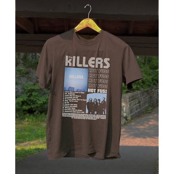 The Killers Shirt, Hot Fuss Album TShirt, The Killers Tour T-Shirt, The Killers Rock Band Merch, Music Tee, Band Tees