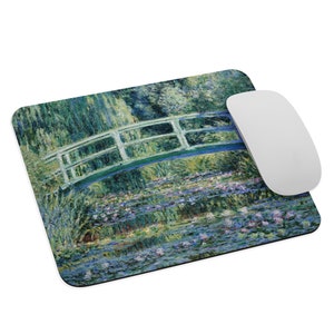 Mouse pad of Water Lillies and Japanese Bridge by Claude Monet