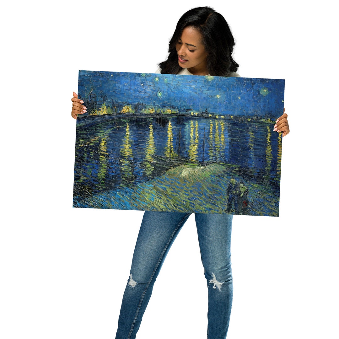Poster of Starry Night Over the Rhone by Vincent Van Gogh - Etsy
