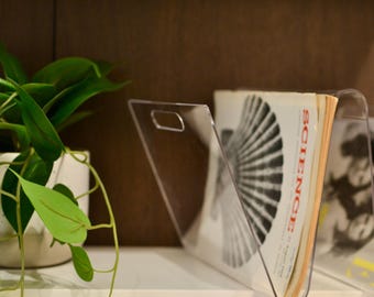 Umbra Magazine Holder, Sleek Minimalist Modernist Aluminum