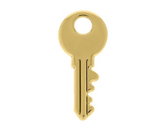 Gouden sleutelbedel 19 mm | Bedels te koop | Kleine sleutel charme