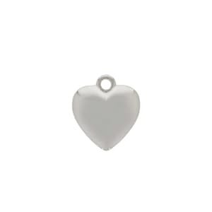 Small Puffy Heart Charm 20mm