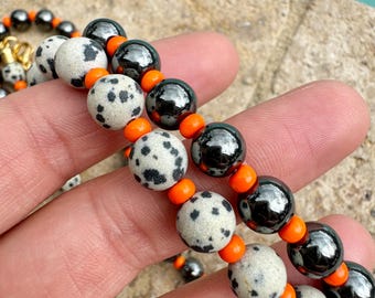 Dalmatian Beaded Necklace: Boho Siren Jewelry | Jewelry Gifts Jewelry Gift Resort Jewelry | Galentine's Gift | Wholesale Jewelry