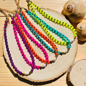 Handmade Rainbow Beaded Necklace