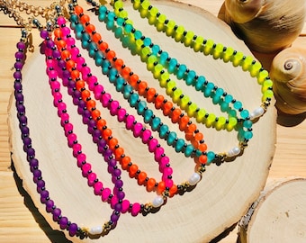 Handmade Rainbow Beaded Necklace | Jewelry Gifts Jewelry Gift Resort Jewelry | Galentine's Gift | Wholesale Jewelry | Boutique Jewelry