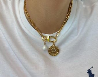 Paperclip Charm Necklace | Jewelry Gifts Jewelry Gift Resort Jewelry | Galentine's Gift | Wholesale Jewelry | Boutique Jewelry