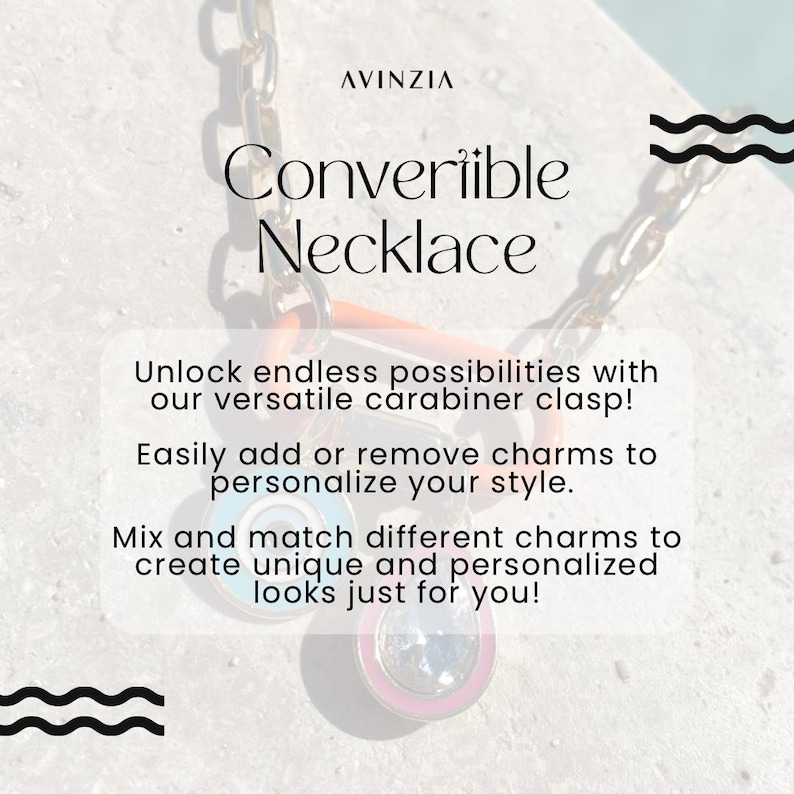 Gemstone Charms Necklace | Lion Y Lariat Necklace | Carabiner Fish Charm Necklace | Lariat Necklace | Charms necklace | Gift for Mom