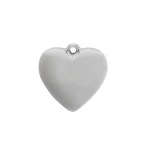 silberfarbener Love-Herz-Anhänger 32 mm