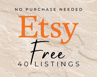 40 FREE Etsy Listings Link | When You Open A New Shop - Link In The Description It Is Completely FREE
