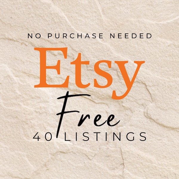 40 FREE Etsy Listings Link | When You Open A New Shop - Link In The Description It Is Completely FREE