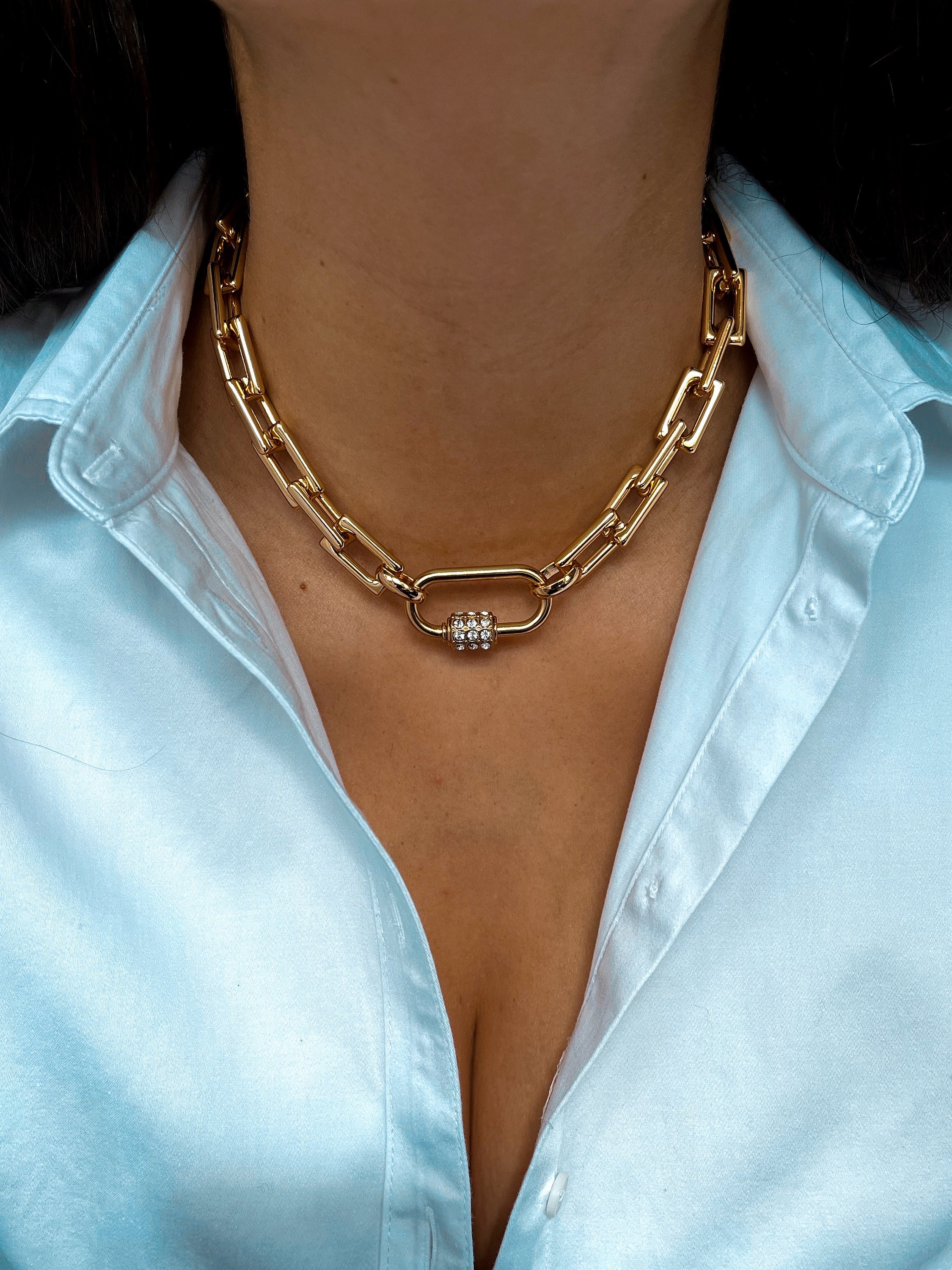アクセサリー Bijou R.I Puffy Heart Carabiner Necklace Bijou R.I DOUBLE CARABINER NECKLACE