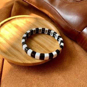 B&W Enamel Bracelet
