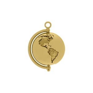 Spinning Globe Charm 30mm