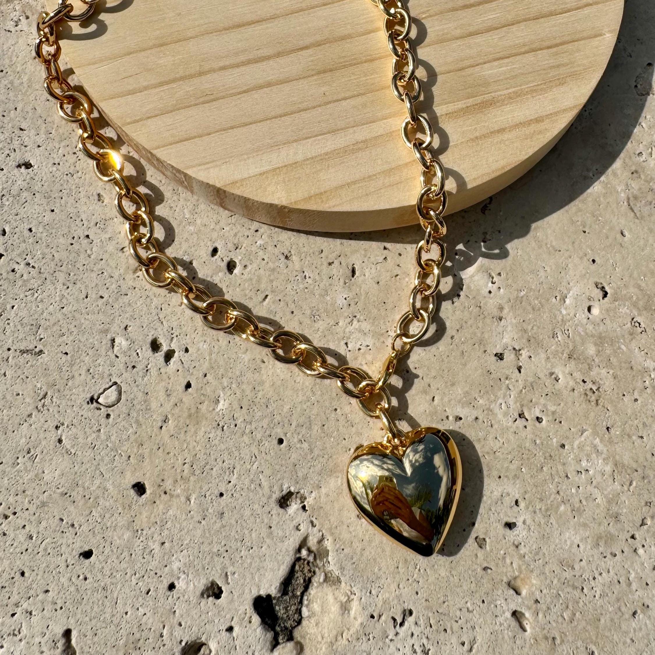 ファッション雑貨・小物その他 Puffy Heart Chain Necklace Puffy Heart Necklace - Silver | JENNY BIRD Canada