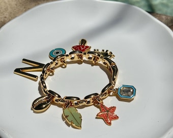 Custom Charm Bracelet | Jewelry Gifts Jewelry Gift Resort Jewelry | Galentine's Gift | Wholesale Jewelry | Boutique Jewelry | Ocean Jewelry